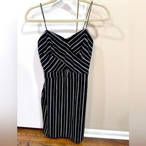 Beautiful black dress with white stripe